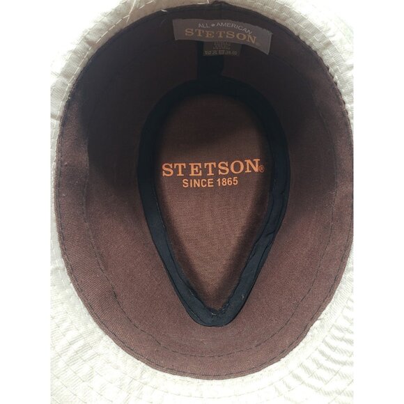 All American Stetson Men’s Snap Brim Off-White Fedora Size Small/Medium - Picture 6 of 9